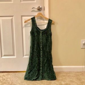 Green boho dress